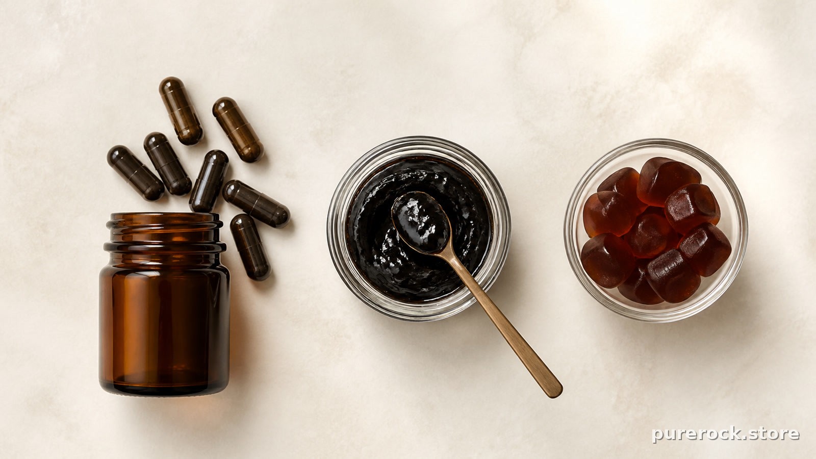 Shilajit resin, capsules, and gummies compared